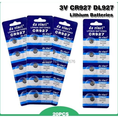 20Pieces 3v 927 Electric Toy Calculator Cr927 927 ECR927 5011LC DL927 BR927 KCR927 LM927 Remote Control LED Light Battery