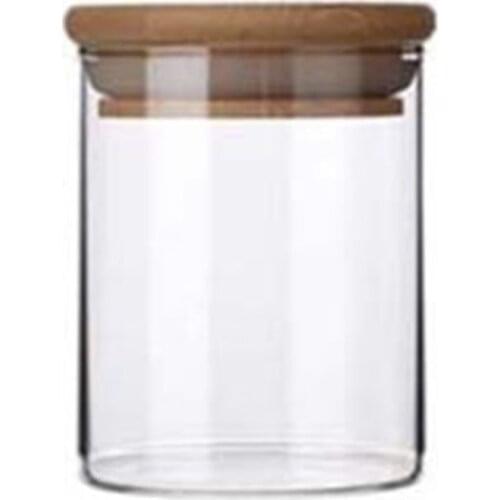 High Borosilicate Glass Airtight Jars Straight Tea Cans Dried Fruit Snacks Storage Bottles Candy Storage Jars