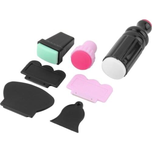 Nail Art Stamping Stamp Tools Scraping Knife Set Rectangle Round nail stamper nail polish stamp