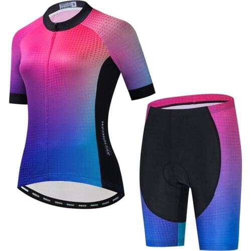 Weimostar Pro Cycling Jersey Set Women Summer Mountain Bike Clothing Ropa Ciclismo Anti-UV Bicycle Jersey Suit Maillot Ciclismo