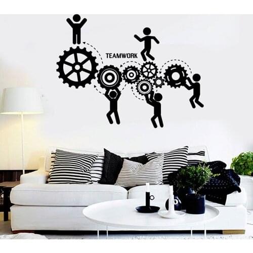 Teamwork Wall Deals For Office Room Motivation Worker Wall Stickers Art Mural Gym Wall Decor H112