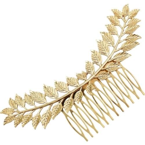New fashion leaf plug comb Korean version of the popular street shoot leaf hair comb Hot headwear wholesale