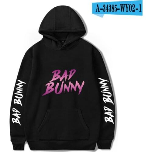 New Harajuku Boys/girls Tops Bad Bunny hooded Popular Bad Bunny Hoodies Sweatshirts Men/Women Casual Handsome Hoodie Streetwear