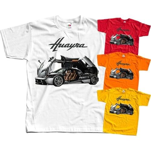 Pagani Huayra car poster T-Shirt (WHITEREDORAwbr NGE) All sizes S-5XL