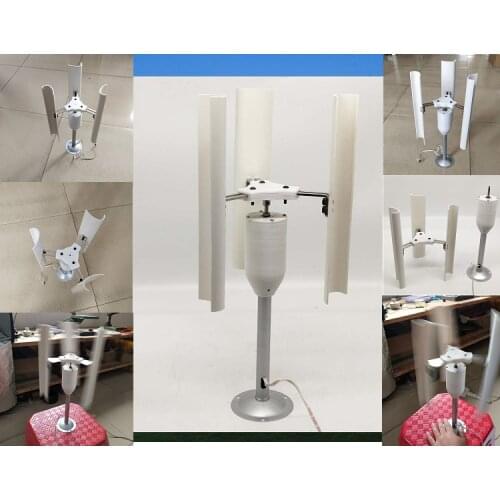 DIY Making Vertical Axis Wind Turbine Model Three-phase Permanent Magnet Generator Windmill Toy Night Light Making