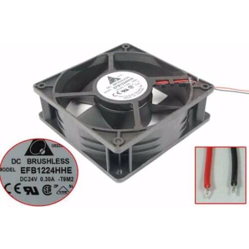 Detla Electronics EFB1224HHE T9M2 DC 24V 0.30A 3-wire 120x120x38mm Server Cooling Fan