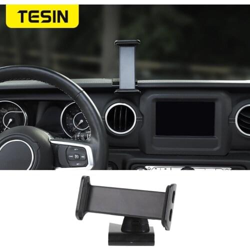 TESIN GPS Stand for Jeep Wrangler JL JT 2018+ Car IPad Mobile Phone Holder Support for Jeep Wrangler JL JT 2018+ Accessories