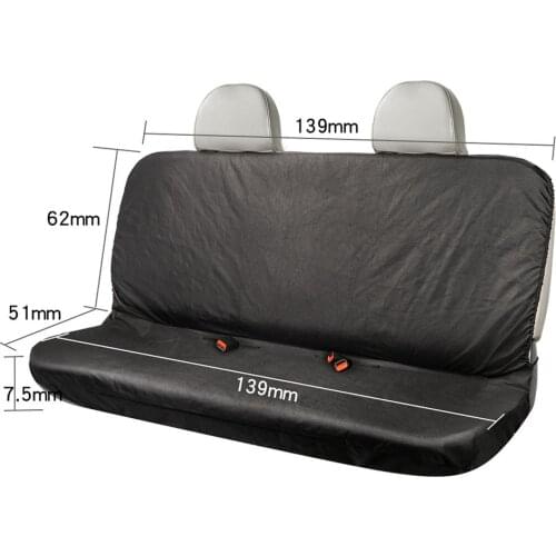 Waterproof Rear Bench Seat Cover 600D Oxford Black Seat Cushion Water Resistant Universal Fit Seat Protection for most Cars