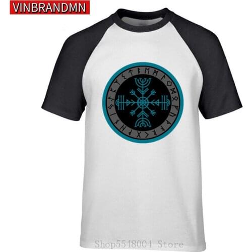 Viking Rune Circle With Odin T Shirt Old Norse Runes Top Tees Cool Streetwear TV Show T-Shirt For Fans Crazy Adult Tshirt Hombre