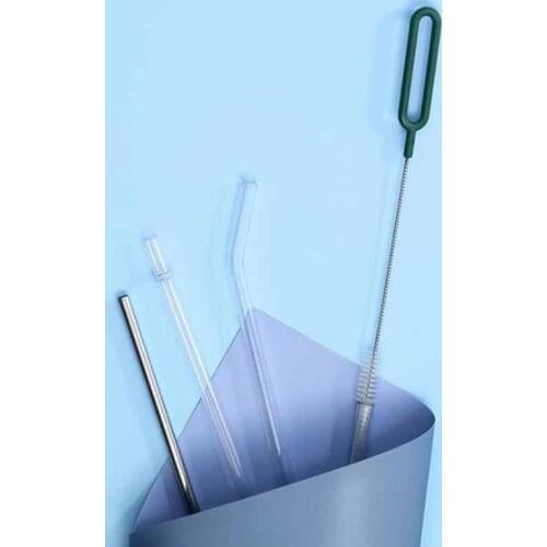 1/4Pcs Suction Tube Glass Bottle Tube Brush Spiral Nylon Soft Hair Straw Cleaning Brushes Household Kitchen Cleaning Tools