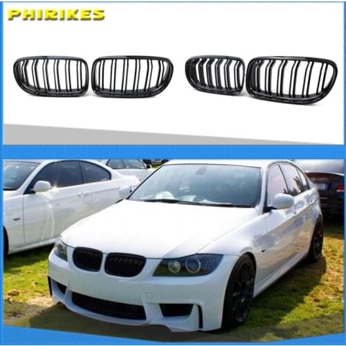 1 Pair Car Front Grille Gloss Black Inlet Grille for BMW E90 LCI 3-Series Sedan/Wagon 2009 - 2011