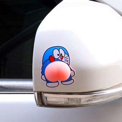 3D Cartoon Silicone Car Anti-collision Sticker Cute Butt Car Door Protection Sticker Rearview Mirror Anti-collision Silicone