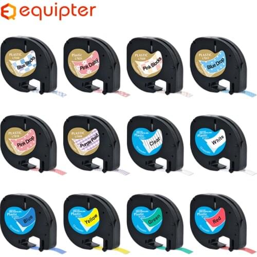 91201 12mm Compatible Dymo LetraTag label Tapes 12267 91200 91202 91203 91204 91205 91331 91221 59422 for Dymo LT-100H printer