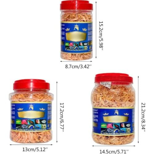 Aquarium Tropical Fish Foods Freeze Dried Shrimp Healthy Cichlid Turtle Feeding H58C