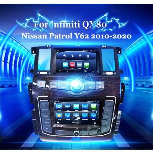 Dual Screen Car Radio Auto Streo DVD Player For infiniti QX80 Nissan Patrol Y62 2010-2020 Car Stereo GPS Navigation