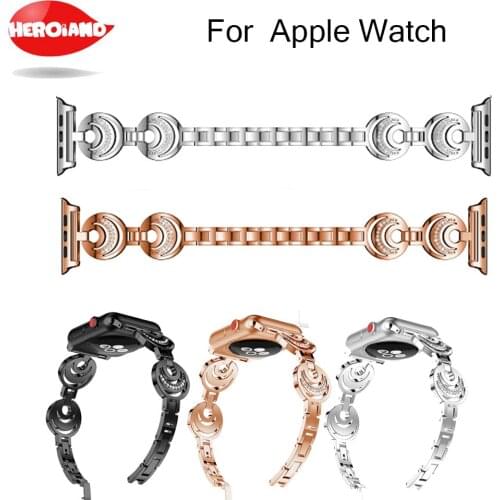 Luxury Bling Diamond Rhinestone Bracelet for Apple Watch for Watch Series 1 2 3 Band Stainless Steel Strap 38mm 42mm Wrist bands