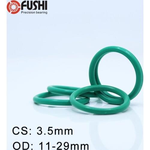 CS3.5mm FKM Rubber O RING OD 11/12/13/14/15/16/17/18/19/20/21/22*3.5 mm 100PCS O-Ring Fluorine Gasket Oil seal Green ORing