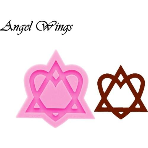 Love Letter Form with Paw Silicone Molds Heart Shape Jewelry Keychain Shiny DIY Epoxy Resin Mold DY0284