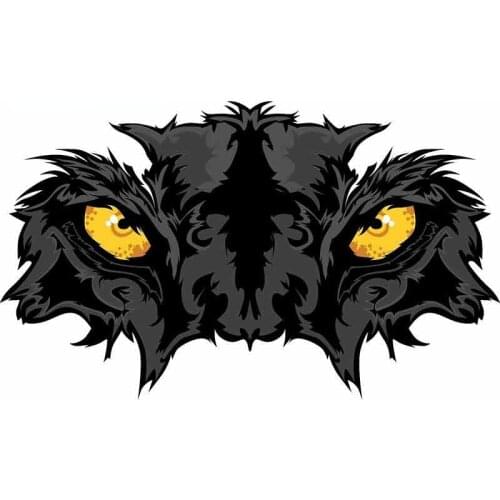 Personality Panther Eyes Cartoon Waterproof Car Stickers Helmet Motorcycle Sunscreen Vinyl JDM Bumper Trunk Truck Graphics