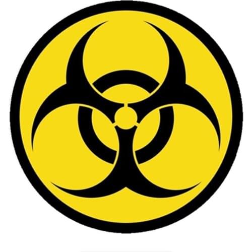 Creativ Biohazard Symbol Hard Hat Warning Funny Motorcycle Car Sticker PVC Coloful Decals Motorcycle Accessories Sticker