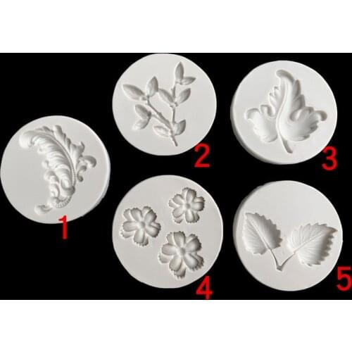 Leaf petals leaf vein clay drop silicone mold cake decorated baked chocolate mold