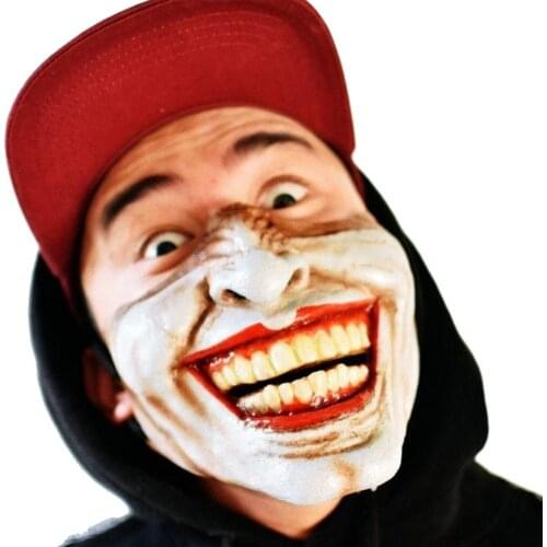 Villain Half Face Mask Guardian Hero Mask Halloween Novelty Horror Skull Jaw Masque Skeleton Party Cosplay Prop For Adult