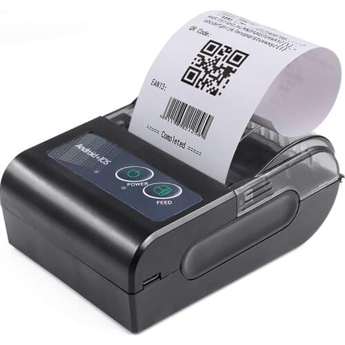 Bluetooth Printer Mini Portable 58mm Thermal Wireless Printer Receipt Usb Bt Connection Supports Supermarket Esc / Pos Commands