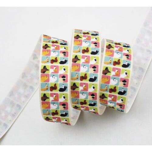 Cartoon Greyhound/dog printed grosgrain ribbon 9-75mm DIY handmade materials christmas wedding gift wrap tape ribbons