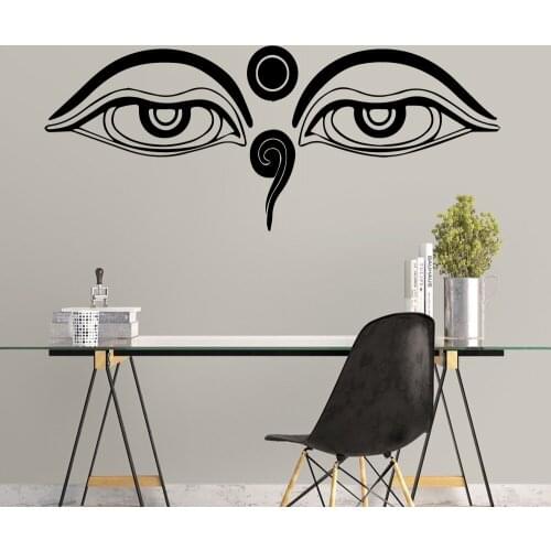 Hot Buddha Eye Wall Sticker Pvc Removable For Babys Rooms Decoration Accessories