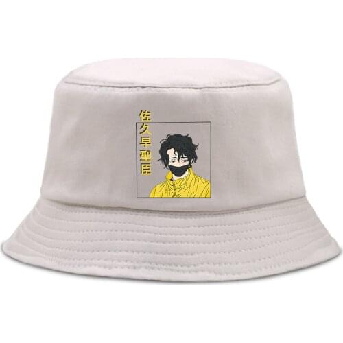 Haikyuu Kiyoomi Sakusa Sks Japan Anime Mens Panama Hat Cotton Harajuku Womens Bucket Hats Casual Beach Sun Men Fisherman Cap