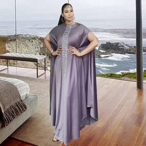 Women Elegant Dress Grey Summer Sundress Casual Short Sleeve Solid Party Vestidos Vintage Kaftan Dresses Femme Robe