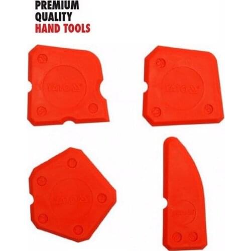 4pcs Red Silicone Sealant Spreader Spatula Scraper For Door Caulk Tool Kit Silicone Sealant Tool Cement Caulk Removal Tool