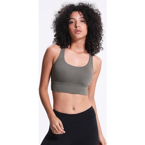 2021 Sports Underwear Autumn Winter Spring New Classic Shockproof Women Cross Beautiful Back Gathered Running Yoga Fitness Bra