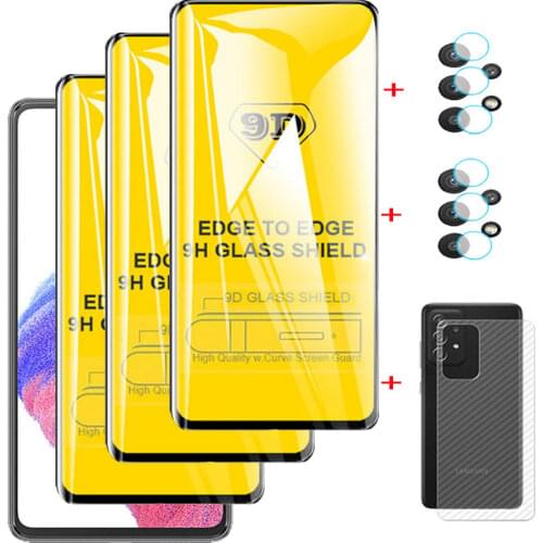 Samsung A52 Glass,9D Protective Glass for Samsung Galaxy A52 Screen Protector Pantalla Galaxy A72 Camera Film Samsung A 52 Glass
