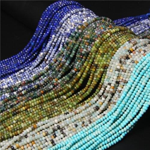1 Strand 4x3mm Small Multicolor Quartz Rondelle Bead Faceted Seed Beads Spacer Beads Little Beads for Jewelry Making Jewelry Diy