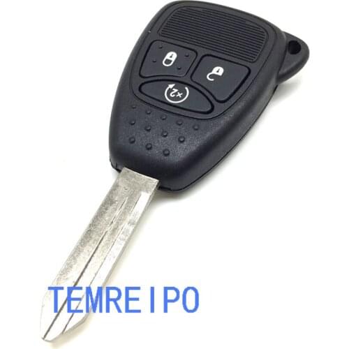10pcs/lot Remote Key Shell For Chrysler 300C Sebring Wrangler Dodge Jeep Cruiser Compass FOB Key Case with button pad