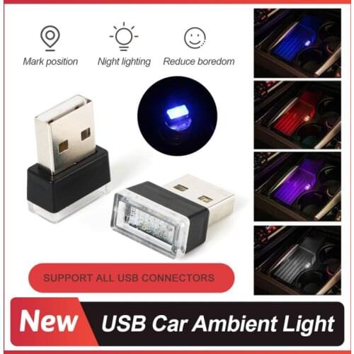 7 Kinds Of Light Colors Mini USB Light LED Modeling Light Colorful Car Ambient Light Car Jewelry Car Decoration