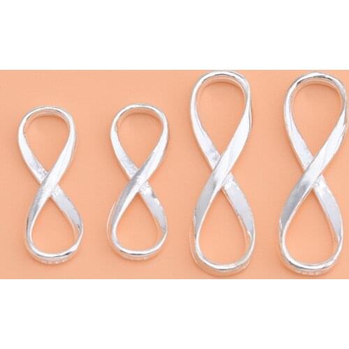 S925 sterling silver jewelry accessories 8 characters unlimited love hand creative DIY beaded material homemade bracelet