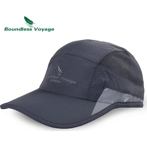 Boundless Voyage Men Summer Hat Outdoor Sports Baseball Running Cap Quick-dry Lightweight UV protection Sunhat