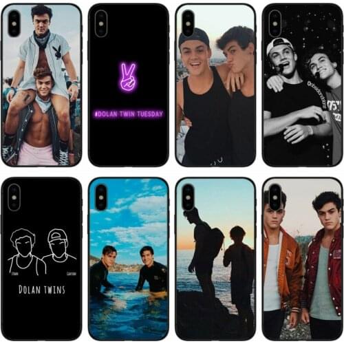 Dolan Twins Cover Soft Silicone black Phone Case For iPhone 6 6plus 7 8plus 5 5S 5C SE For iPhone X XS XR XS Max