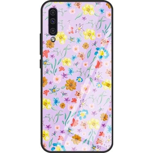 Garden Party Case For Samsung A72 A71 A51 A31 A40 A50 A70 A20e A21S A12 A32 A52 Tempered Glass Cover