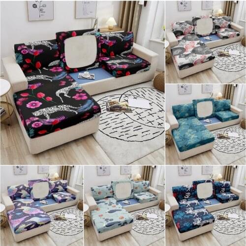 1/2/3/4 Seater Sofa Seat Cover Cartoon Animals Couch Seat Covers For Living Room Elastic Sofa Slipcover Furniture Protector