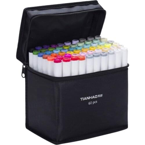 CHENYU Markers 168ColorsAlcohol Based Pen Maker Dual Head Sketch Markers Brush Pen For Draw Manga Design Art Supplies