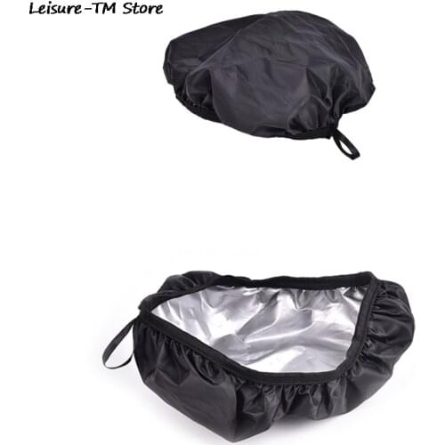 1pc Black Bicycle Saddles Protective Coverings Waterproof Bike Seat Pack Front Tube Bag Saddle Pannier Rear Rain Cover