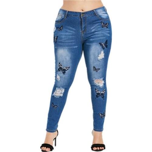 Cnivzi Women's Jeans With Embroidery