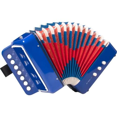 Kids Accordion Mini Toy Musical Instruments 7 Keys Button Pink Rose Red White For Child Children Toddlers Beginners