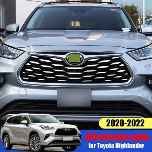 For Toyota Highlander 2020 2021 2022 grille stainless steel sequin decoration exterior modification upgrade