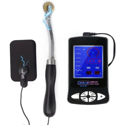 Electro Shock Prickly Roller Massager Erotic Flirt Pussy Breast Nipple Ass Penis Scrotum Stimulator SM Adult Game Sex Toys Women