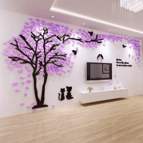 TV Background Creative Wall Stickers Mural Dining Room Decoration Acrylic 3D Stereo Bedroom Living Room Layout Wall Stickers