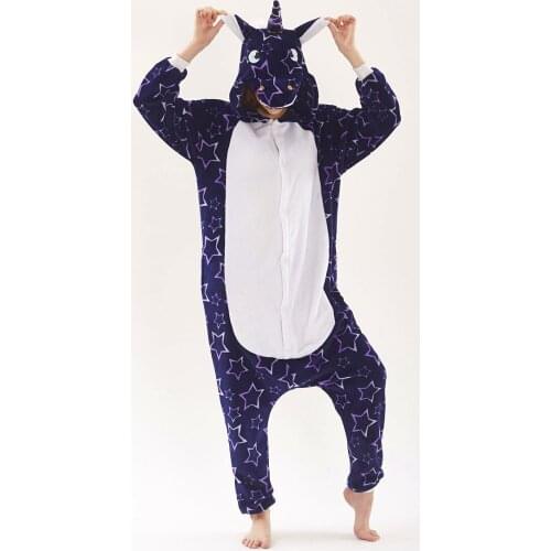 Adults and Kids Unicorn Onesies Cute Cartoon Sleepwear Flannel Animal Cosplay Onesie Stitch Panda Bear Pajamas Men Women